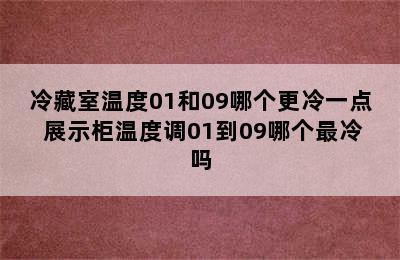 冷藏室温度01和09哪个更冷一点 展示柜温度调01到09哪个最冷吗